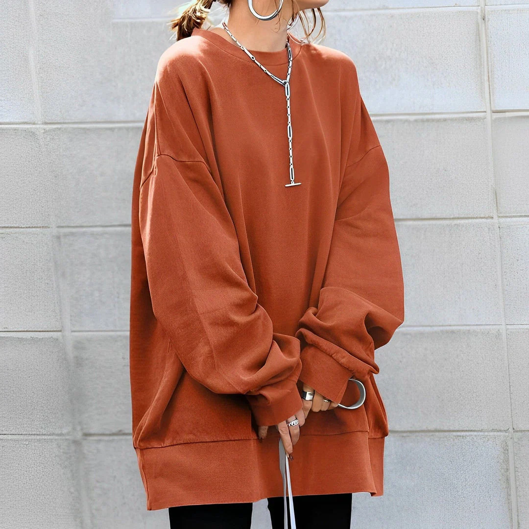Sweater Women Cozy Oversized Long Sleeve Casual Winter Top - Image 3