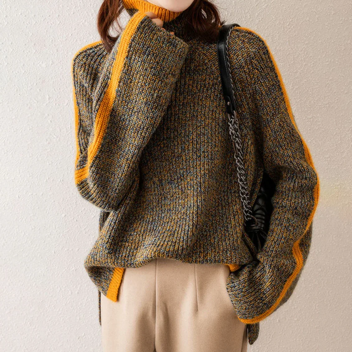 Winter Sweater Women Cozy Warm Pullover with Relaxed Fit - Image 3