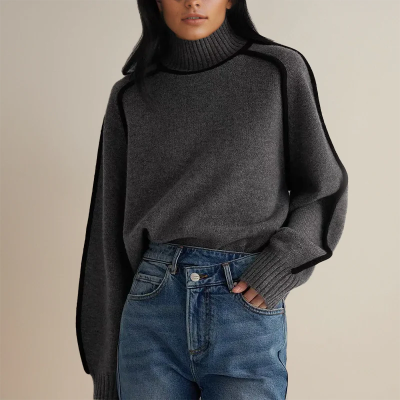 Turtleneck Sweater Women Warm Cozy Winter Knitwear - Image 4