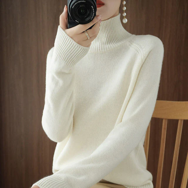 Turtleneck Sweater Women Elegant Warm Long Sleeve Winter Top - Image 10