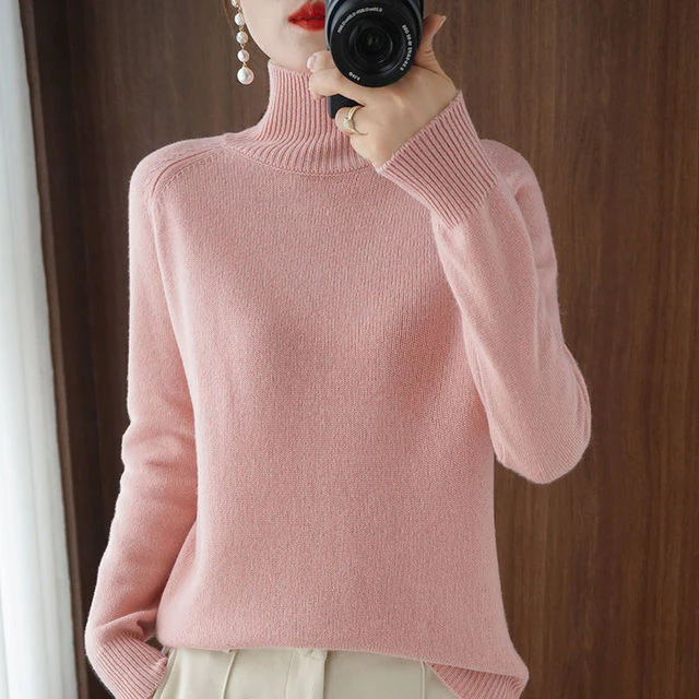 Turtleneck Sweater Women Elegant Warm Long Sleeve Winter Top - Image 12
