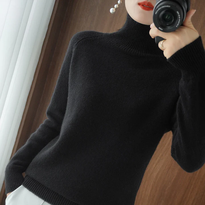Turtleneck Sweater Women Elegant Warm Long Sleeve Winter Top - Image 4