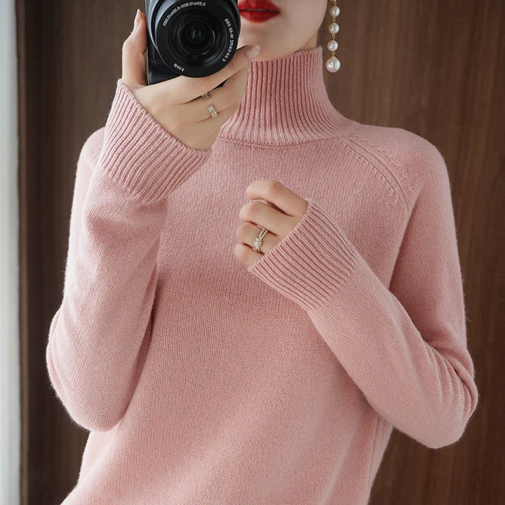 Turtleneck Sweater Women Elegant Warm Long Sleeve Winter Top - Image 6