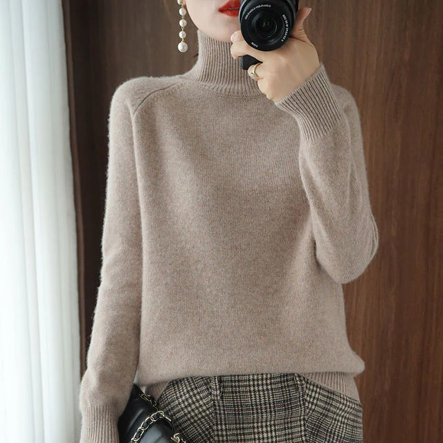 Turtleneck Sweater Women Elegant Warm Long Sleeve Winter Top - Image 9