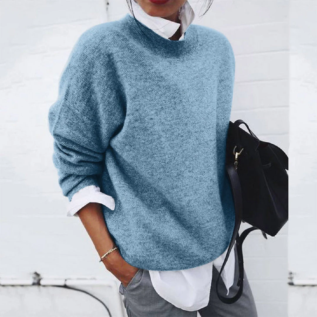 Sweater Women Knitted Nordic Style Winter Look - Image 2