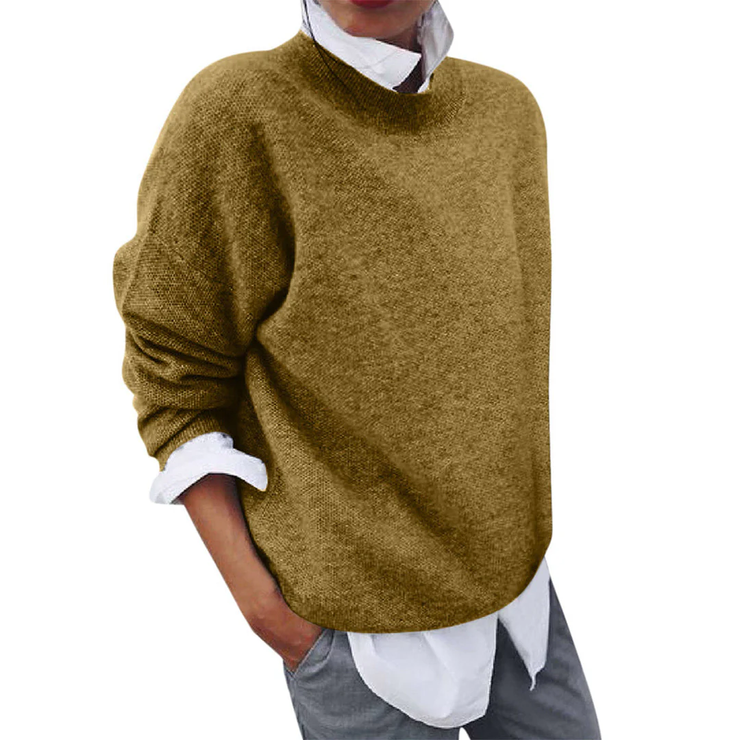 Sweater Women Knitted Nordic Style Winter Look - Image 3