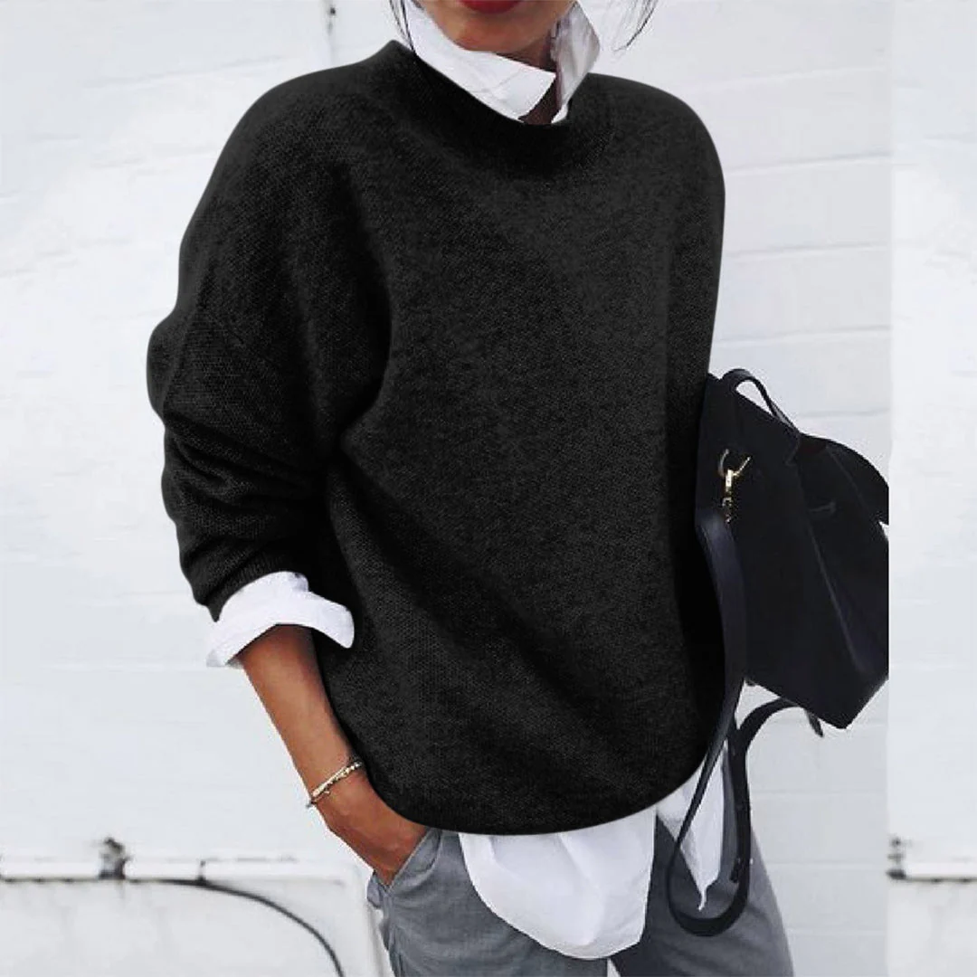 Sweater Women Knitted Nordic Style Winter Look - Image 4