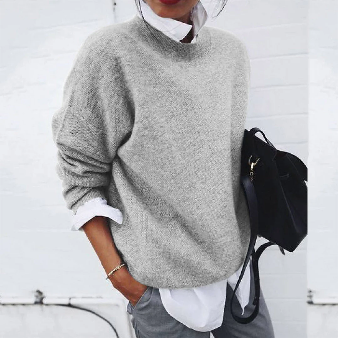Sweater Women Knitted Nordic Style Winter Look - Image 5