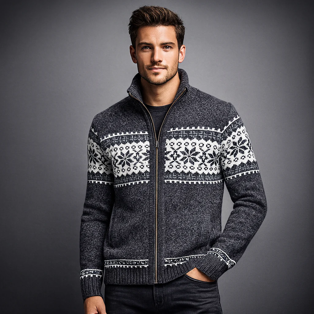 Jacket Men Regular Fit Zip-up Design with Fleece Lining Interior - Image 4