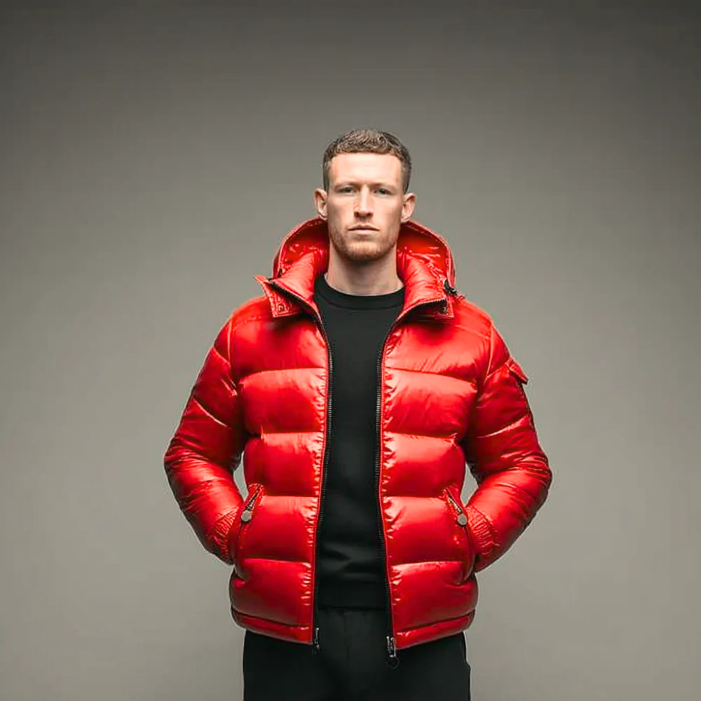 Puffer Jacket Men Warm Insulated Winter Construction Outerwear - Image 6