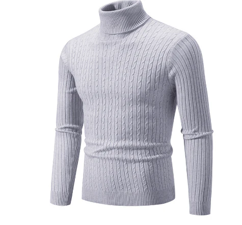 Turtleneck Sweater Men Warm Winter Pullover - Image 10