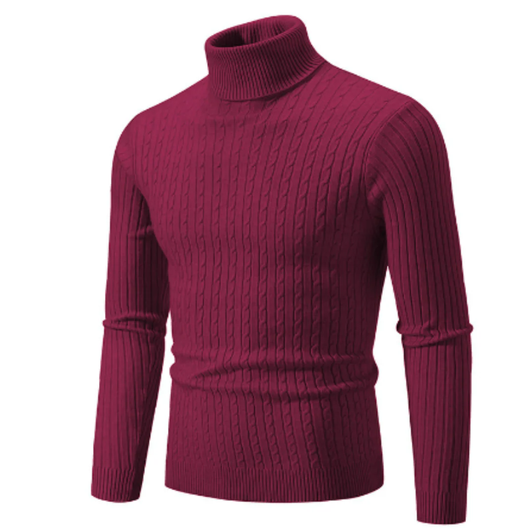 Turtleneck Sweater Men Warm Winter Pullover - Image 12