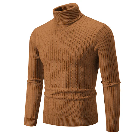Turtleneck Sweater Men Warm Winter Pullover - Image 2