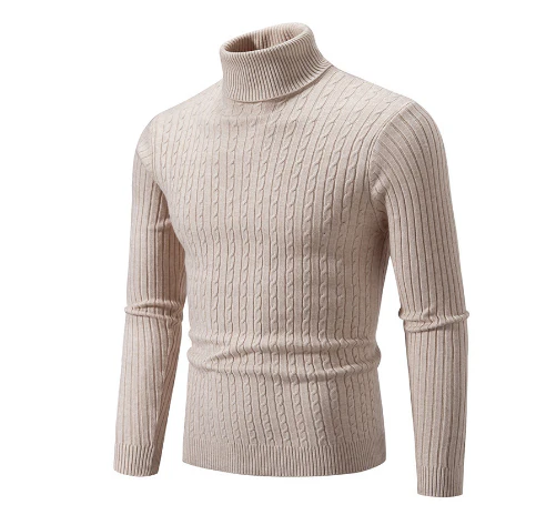 Turtleneck Sweater Men Warm Winter Pullover - Image 3