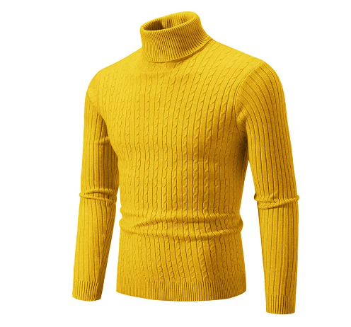 Turtleneck Sweater Men Warm Winter Pullover - Image 4