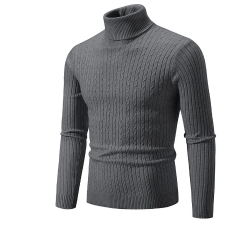 Turtleneck Sweater Men Warm Winter Pullover - Image 9