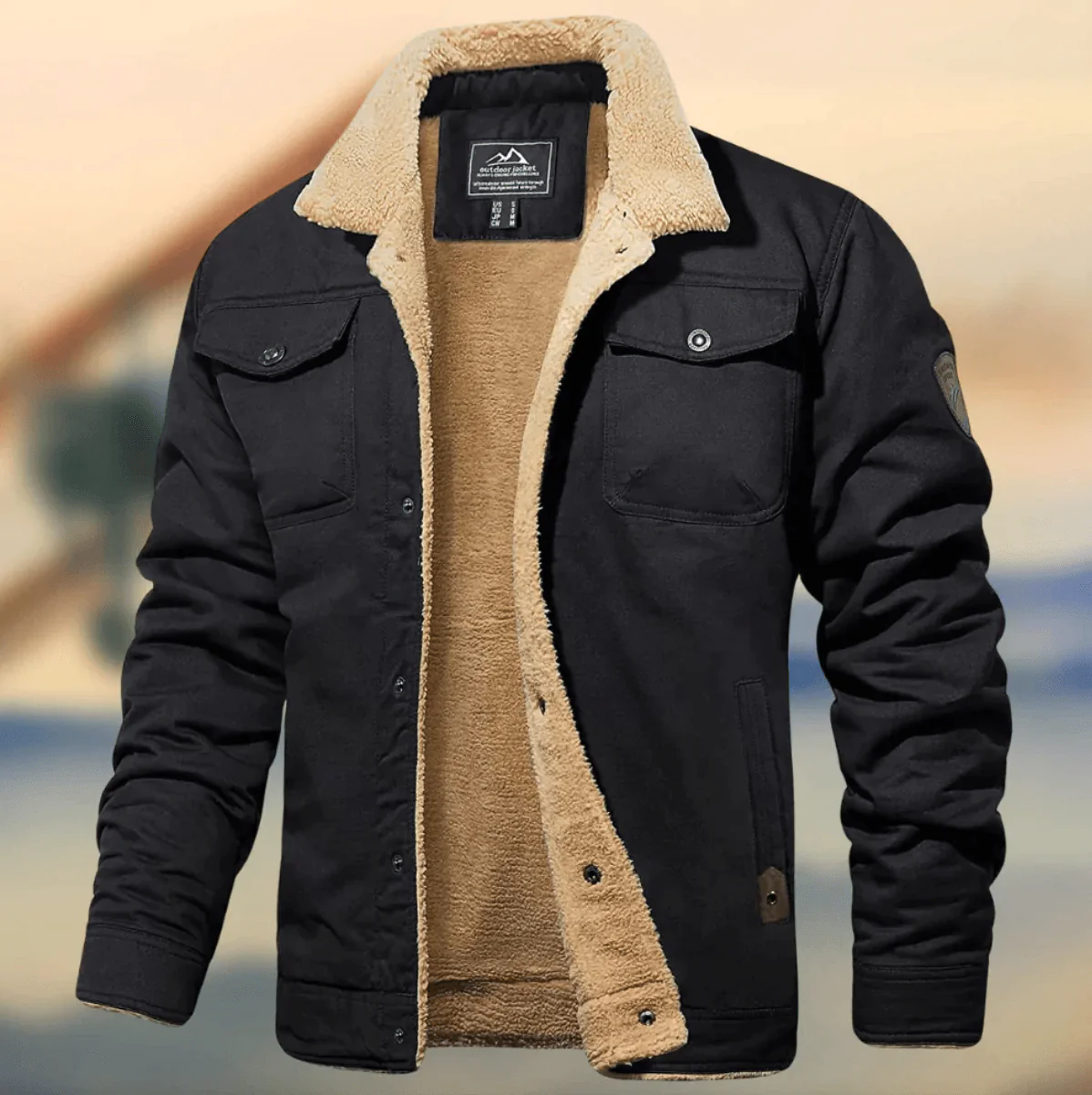 Winter Jacket Men Warm Thick Front Pockets - Image 3
