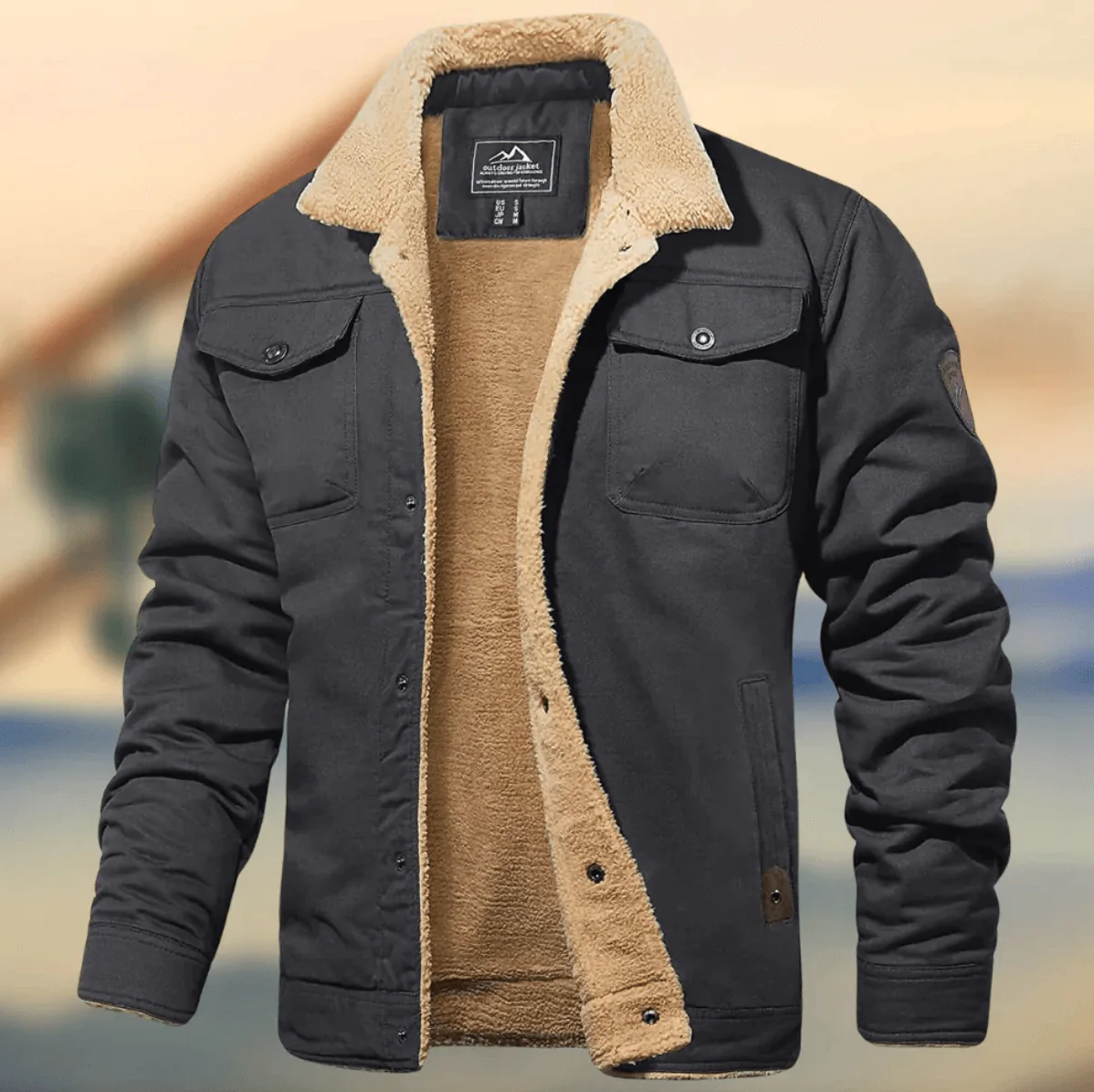 Winter Jacket Men Warm Thick Front Pockets - Image 5