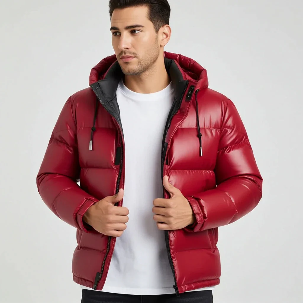 Winter Jacket Men Hooded Design for Outdoor Cold Weather - Image 3