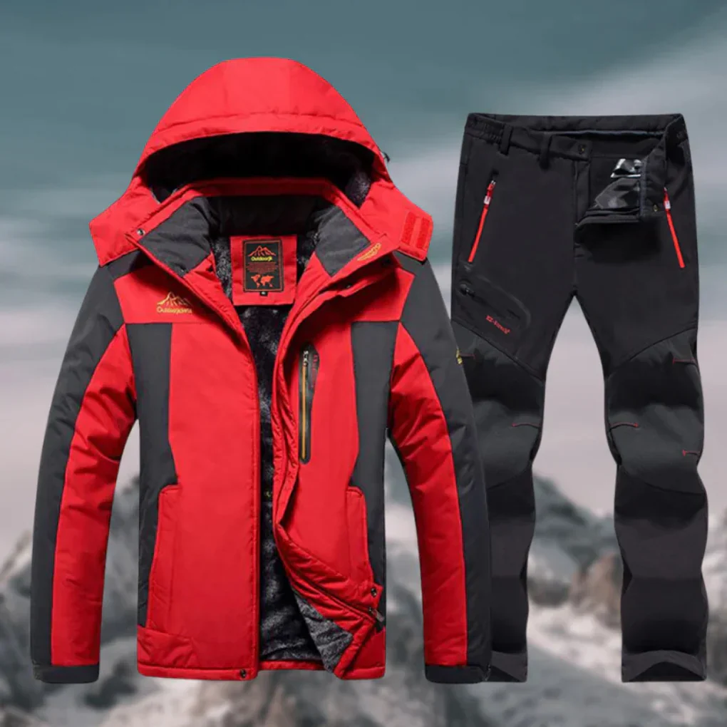 Ski Outfit Set Men Weatherproof Two Piece Regular Fit Outerwear - Image 4