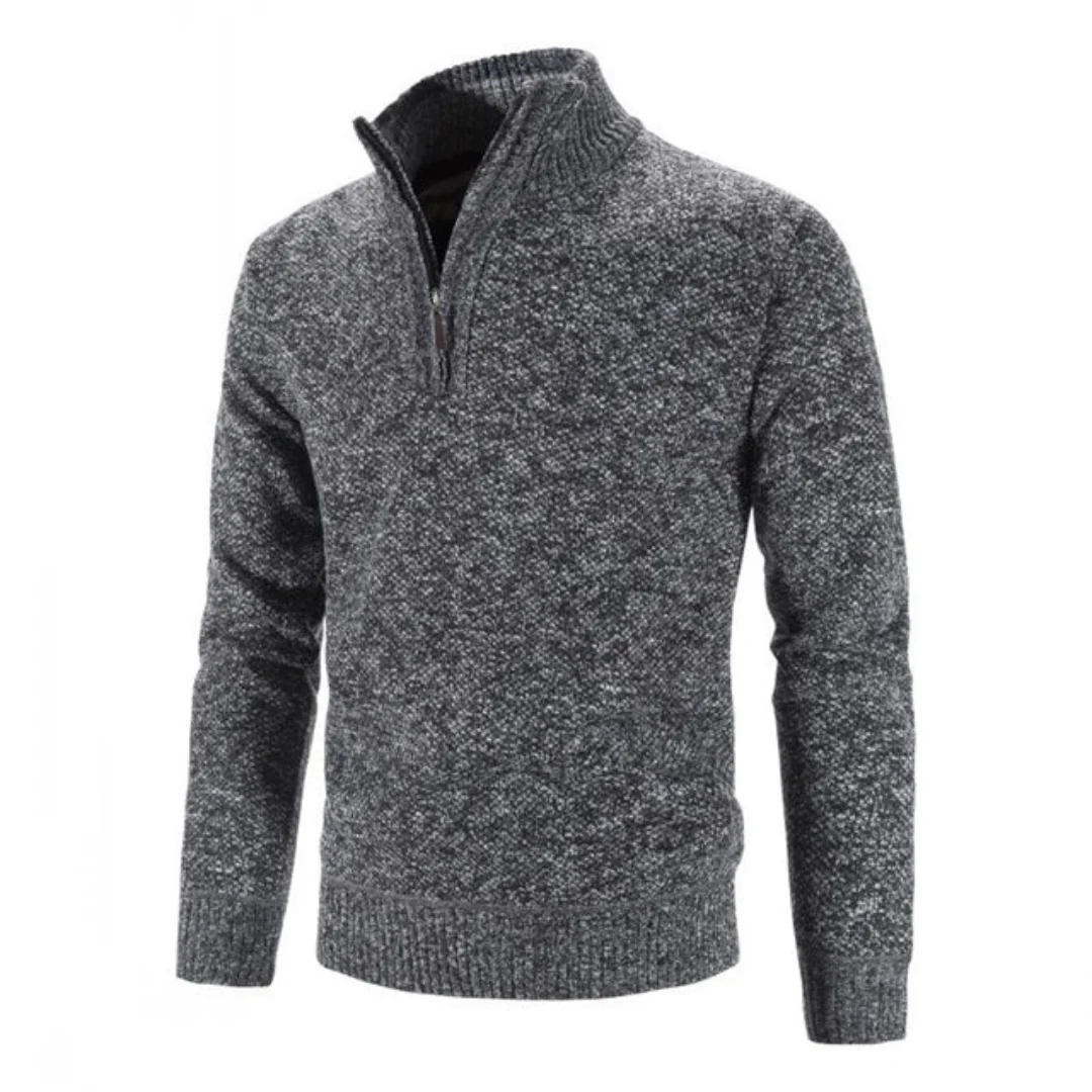 Sweater Men Warm Half Zip Pullover for Cold Weather - Image 3