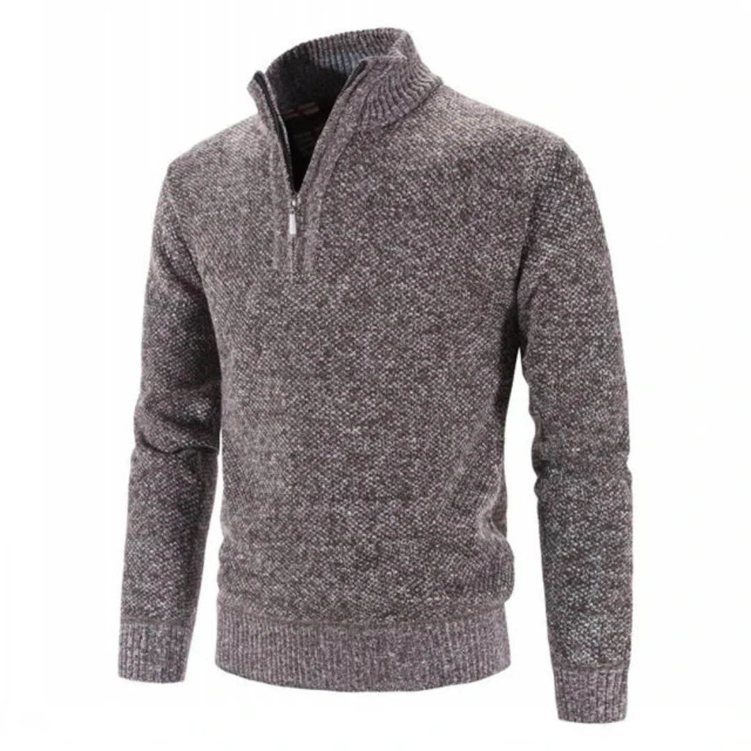 Sweater Men Warm Half Zip Pullover for Cold Weather - Image 4
