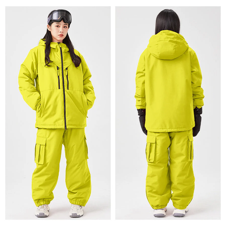 Ski Suit Unisex Waterproof Windproof Jacket and Pants Set Design - Image 4