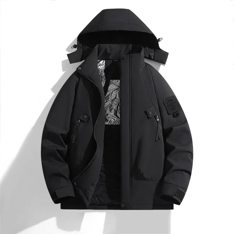 Ski Jacket Unisex Hooded Strap Style Front Closure Winter Design - Image 3