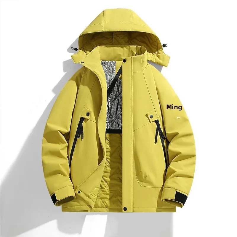 Ski Jacket Unisex Hooded Strap Style Front Closure Winter Design - Image 5