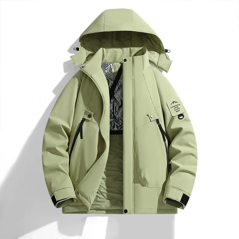 Ski Jacket Unisex Hooded Strap Style Front Closure Winter Design - Image 6