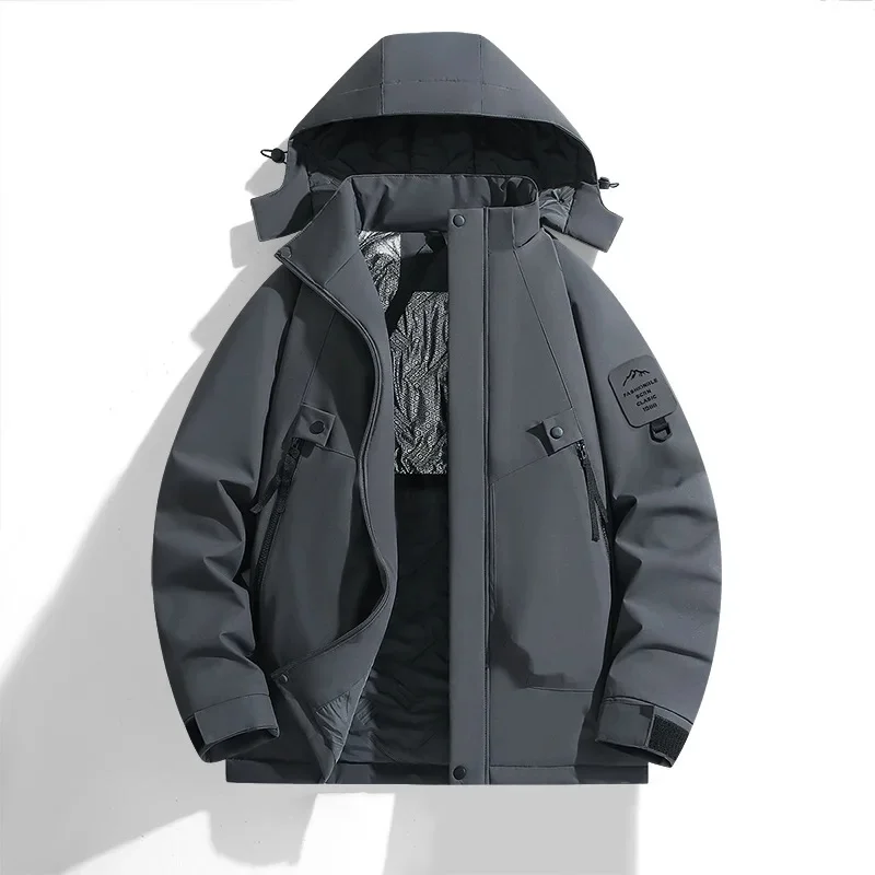 Ski Jacket Unisex Hooded Strap Style Front Closure Winter Design - Image 7