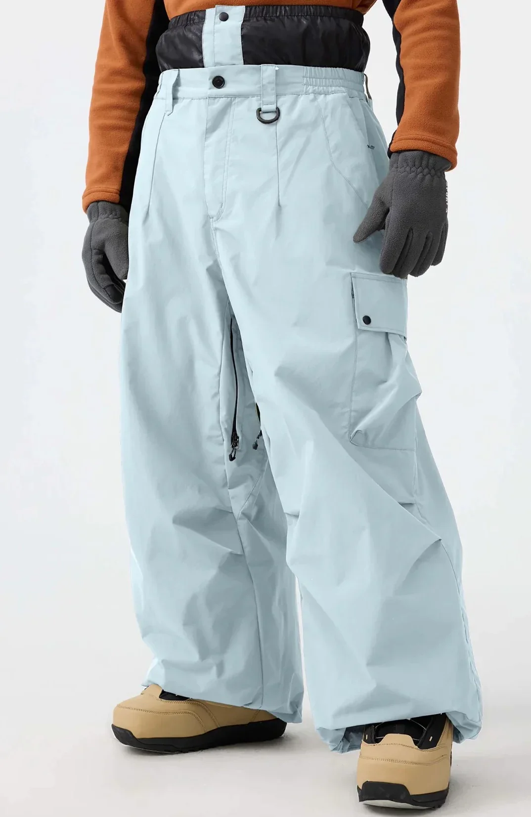 Snowboard Pants Unisex Baggy Loose Fit with Cargo Pockets Design - Image 10