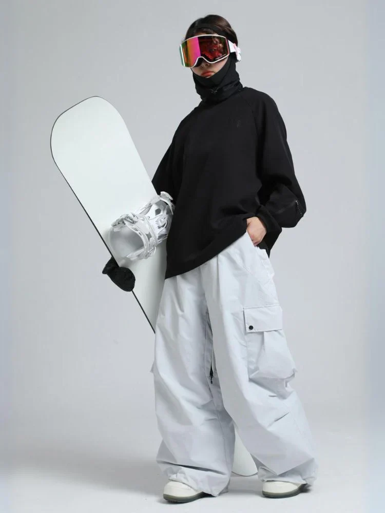 Snowboard Pants Unisex Baggy Loose Fit with Cargo Pockets Design - Image 13