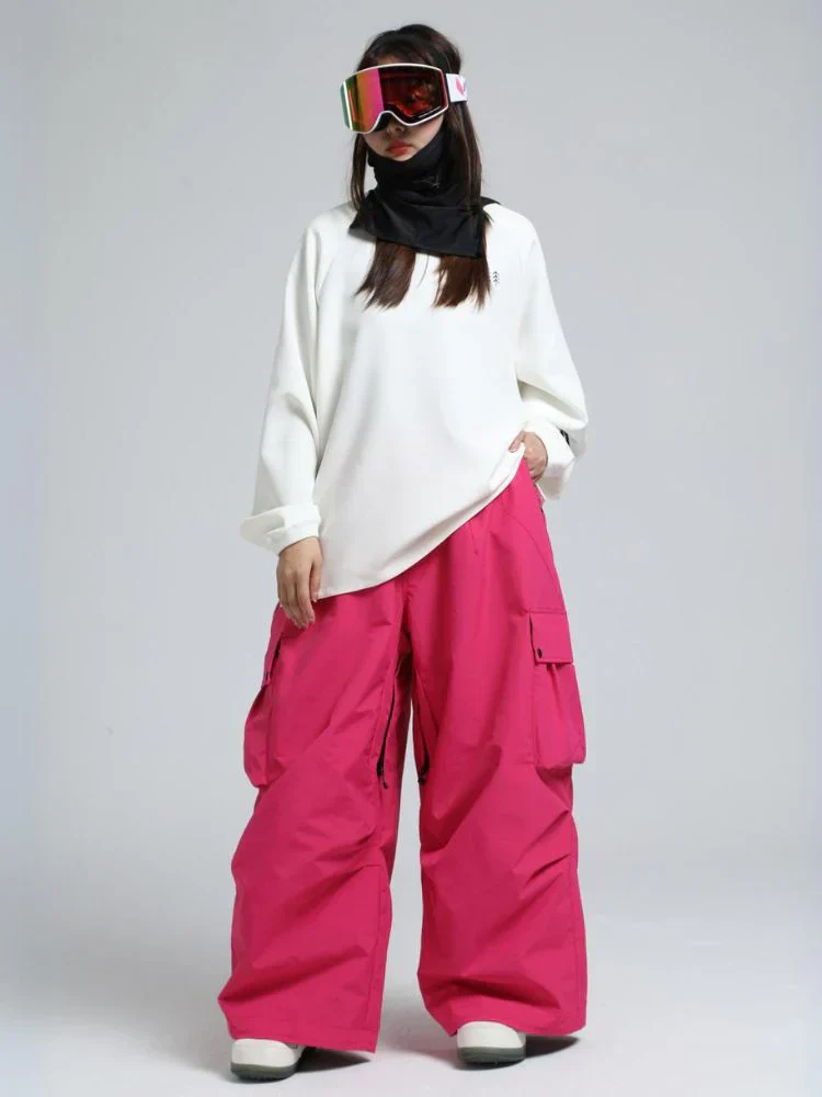 Snowboard Pants Unisex Baggy Loose Fit with Cargo Pockets Design - Image 15