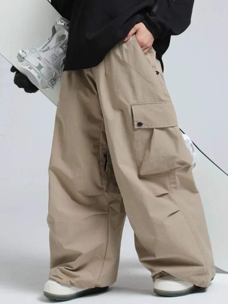 Snowboard Pants Unisex Baggy Loose Fit with Cargo Pockets Design - Image 18