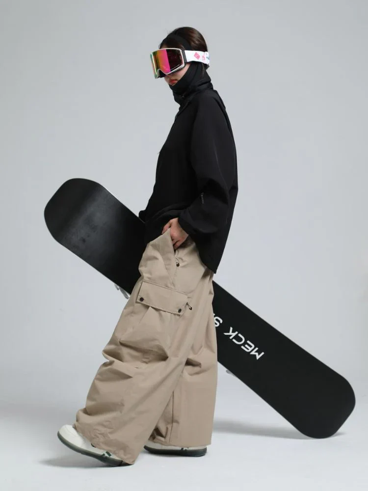 Snowboard Pants Unisex Baggy Loose Fit with Cargo Pockets Design - Image 19
