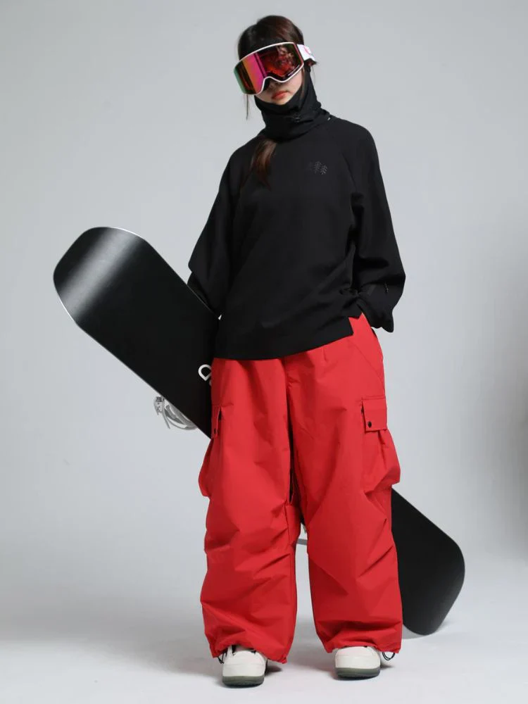 Snowboard Pants Unisex Baggy Loose Fit with Cargo Pockets Design - Image 23