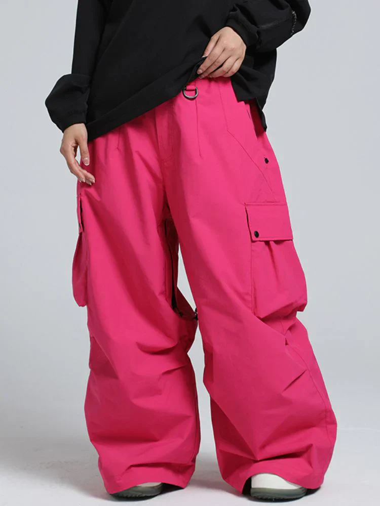Snowboard Pants Unisex Baggy Loose Fit with Cargo Pockets Design - Image 29