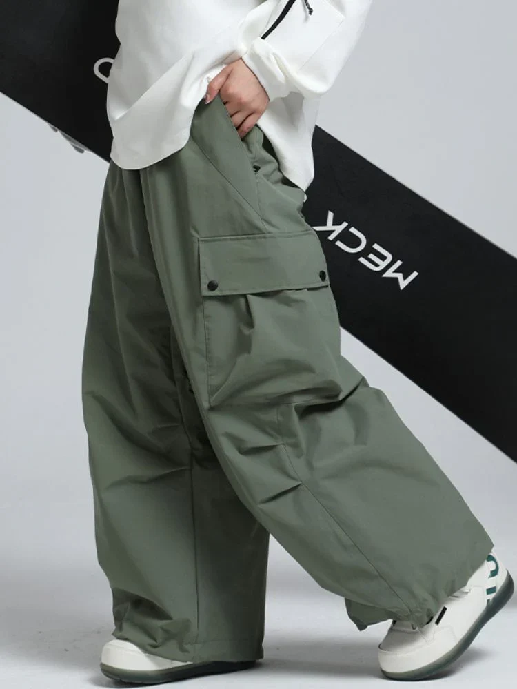 Snowboard Pants Unisex Baggy Loose Fit with Cargo Pockets Design - Image 34