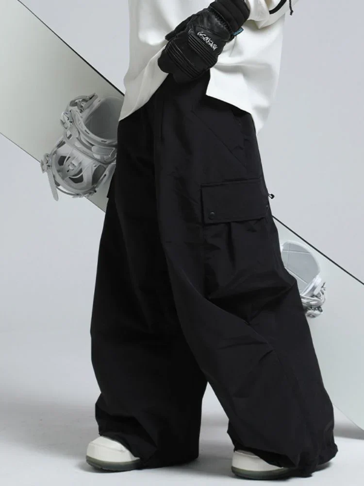 Snowboard Pants Unisex Baggy Loose Fit with Cargo Pockets Design - Image 36