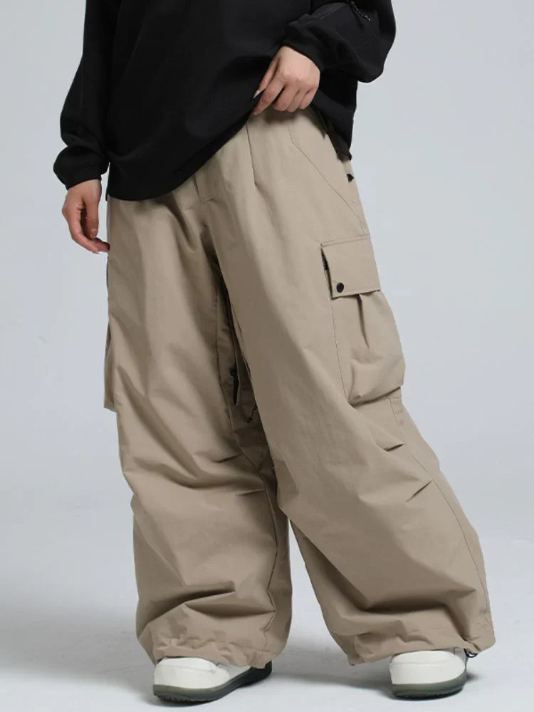 Snowboard Pants Unisex Baggy Loose Fit with Cargo Pockets Design - Image 39