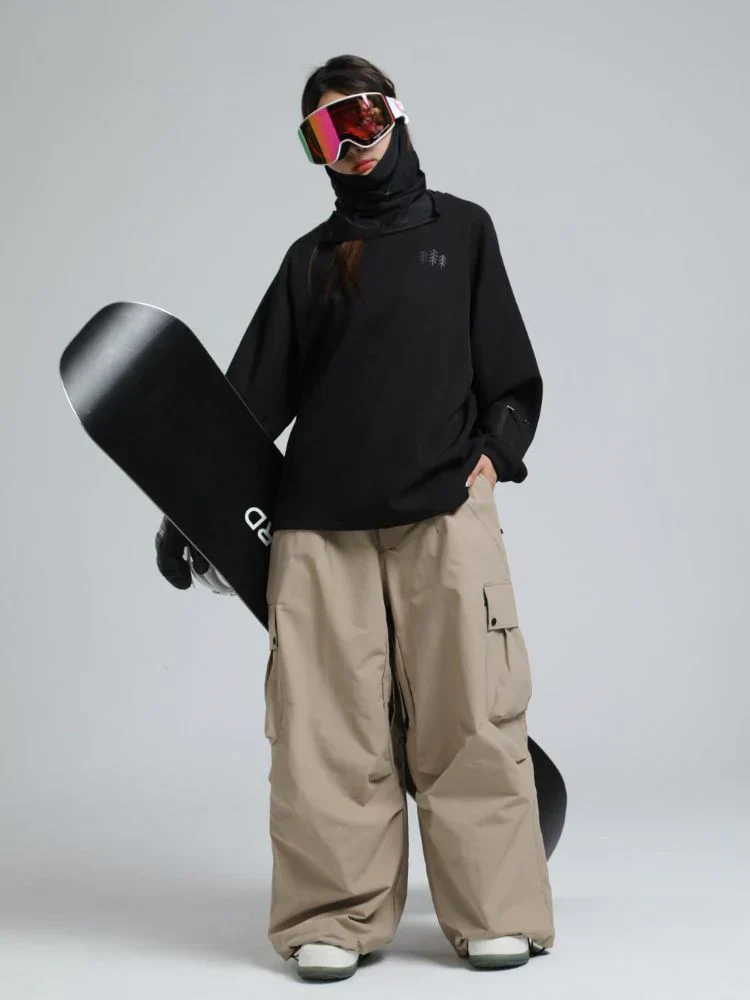 Snowboard Pants Unisex Baggy Loose Fit with Cargo Pockets Design - Image 40