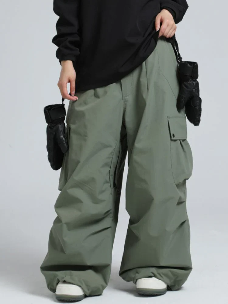 Snowboard Pants Unisex Baggy Loose Fit with Cargo Pockets Design - Image 9