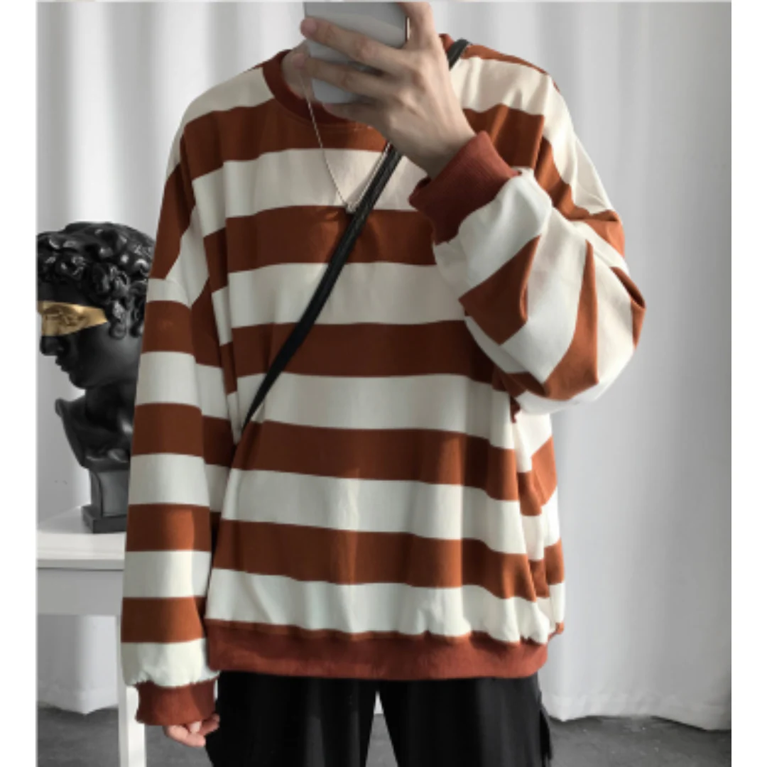 Hoodie Women Warm Striped Casual Everyday Long Sleeve Style - Image 3