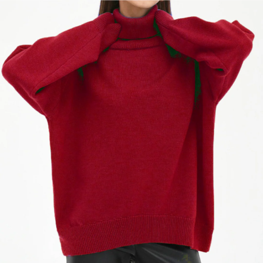 Turtleneck Sweater Women Warm Modern Long Sleeve Winter Jumper
