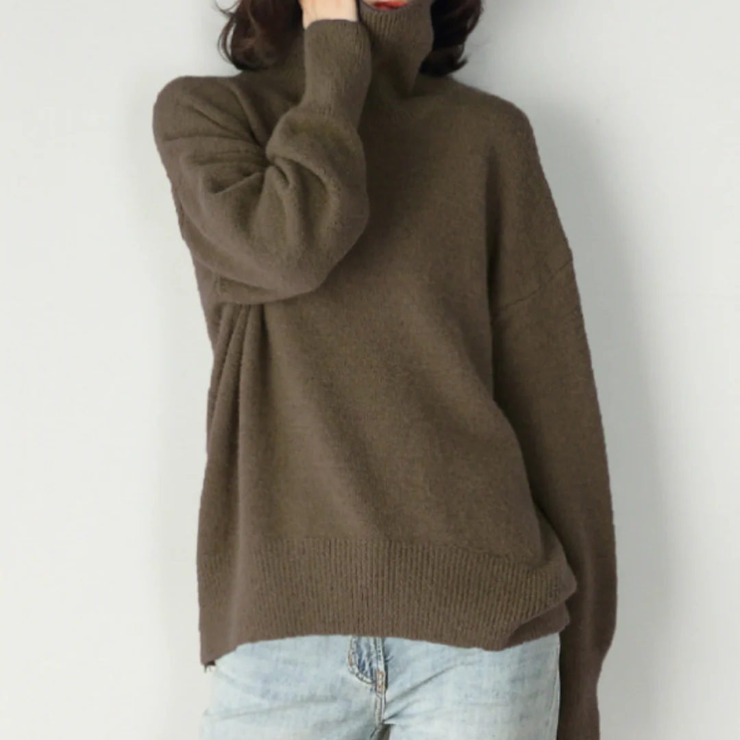Turtleneck Sweater Women Warm Modern Long Sleeve Winter Jumper - Image 13
