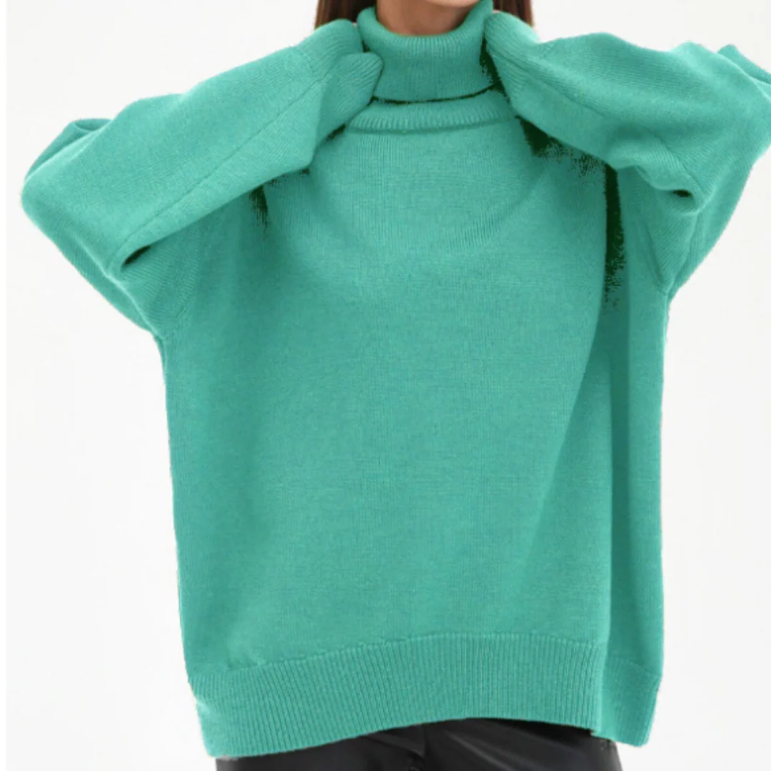 Turtleneck Sweater Women Warm Modern Long Sleeve Winter Jumper - Image 14
