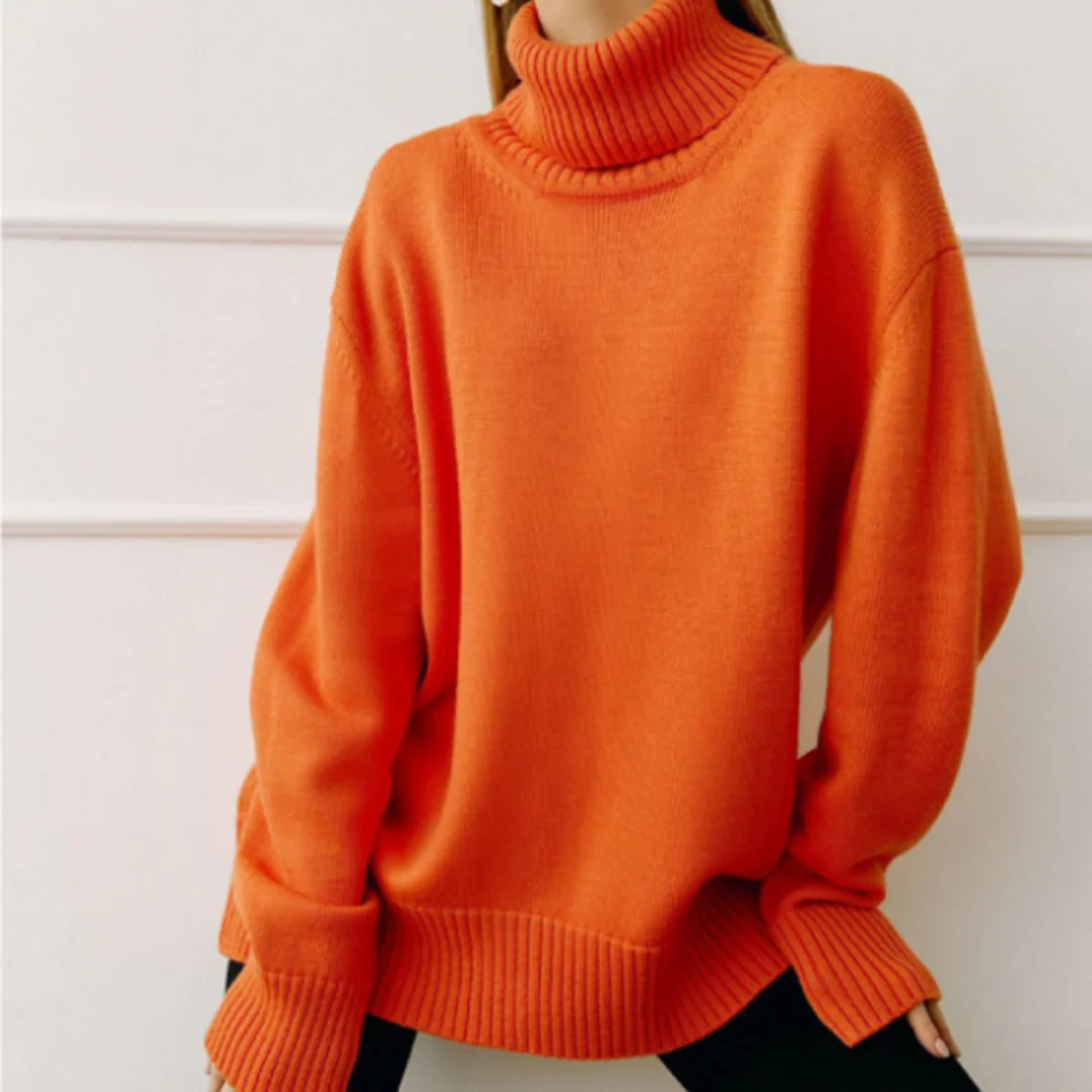 Turtleneck Sweater Women Warm Modern Long Sleeve Winter Jumper - Image 2