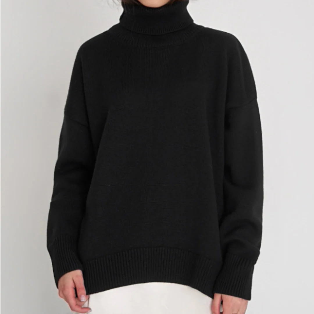 Turtleneck Sweater Women Warm Modern Long Sleeve Winter Jumper - Image 3