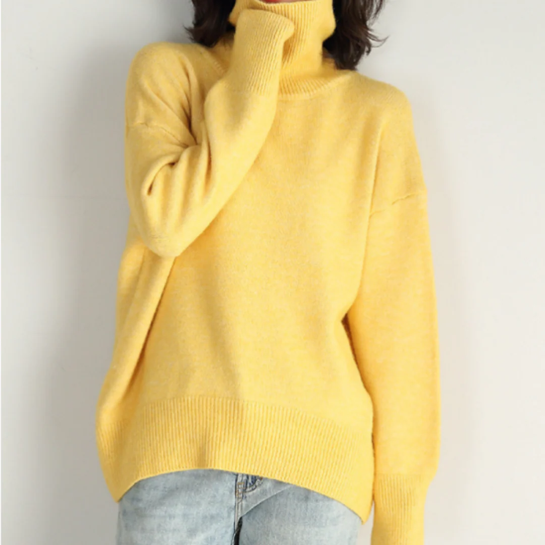 Turtleneck Sweater Women Warm Modern Long Sleeve Winter Jumper - Image 5